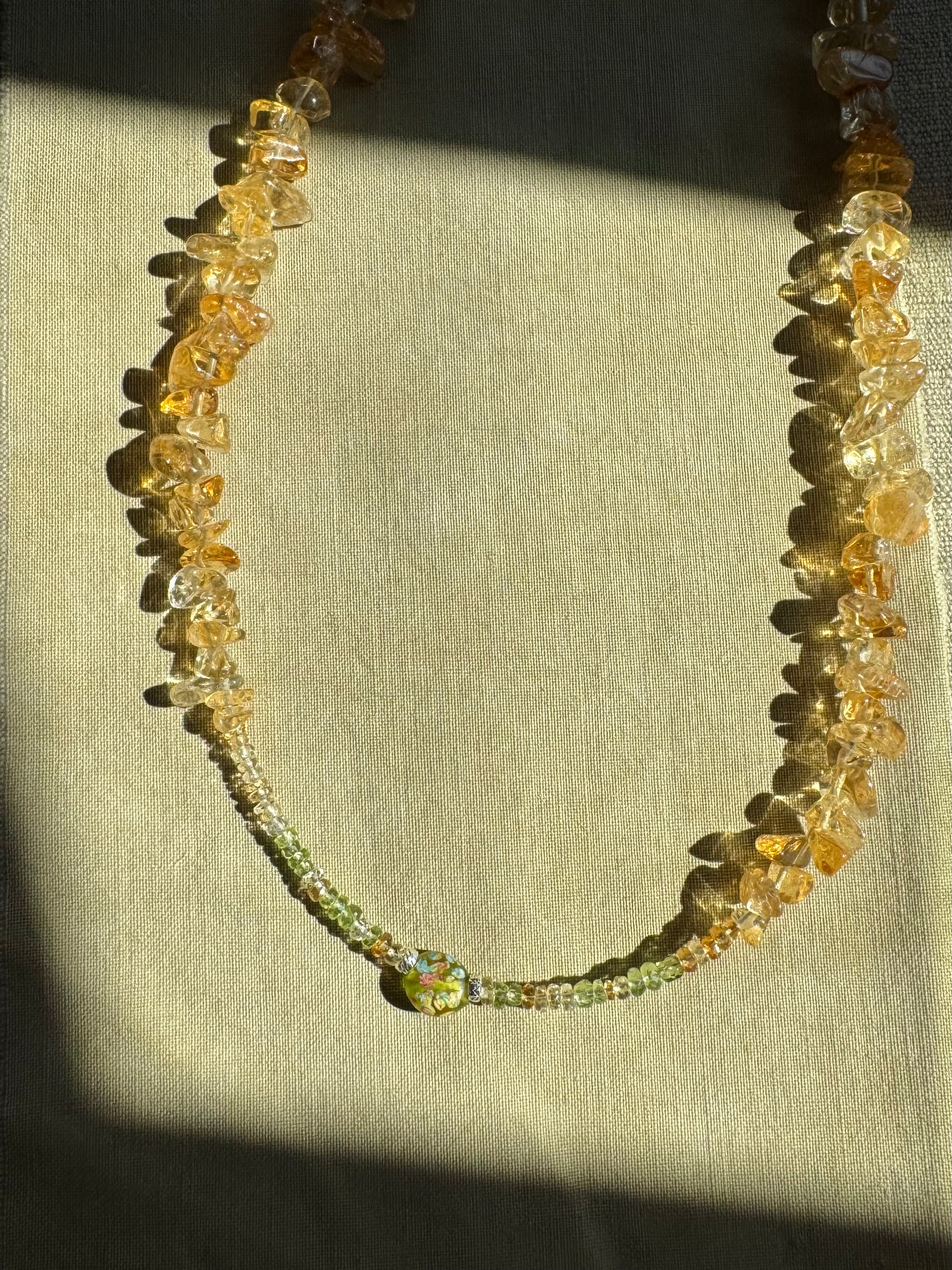 Citrine & Montana Sapphire Necklace