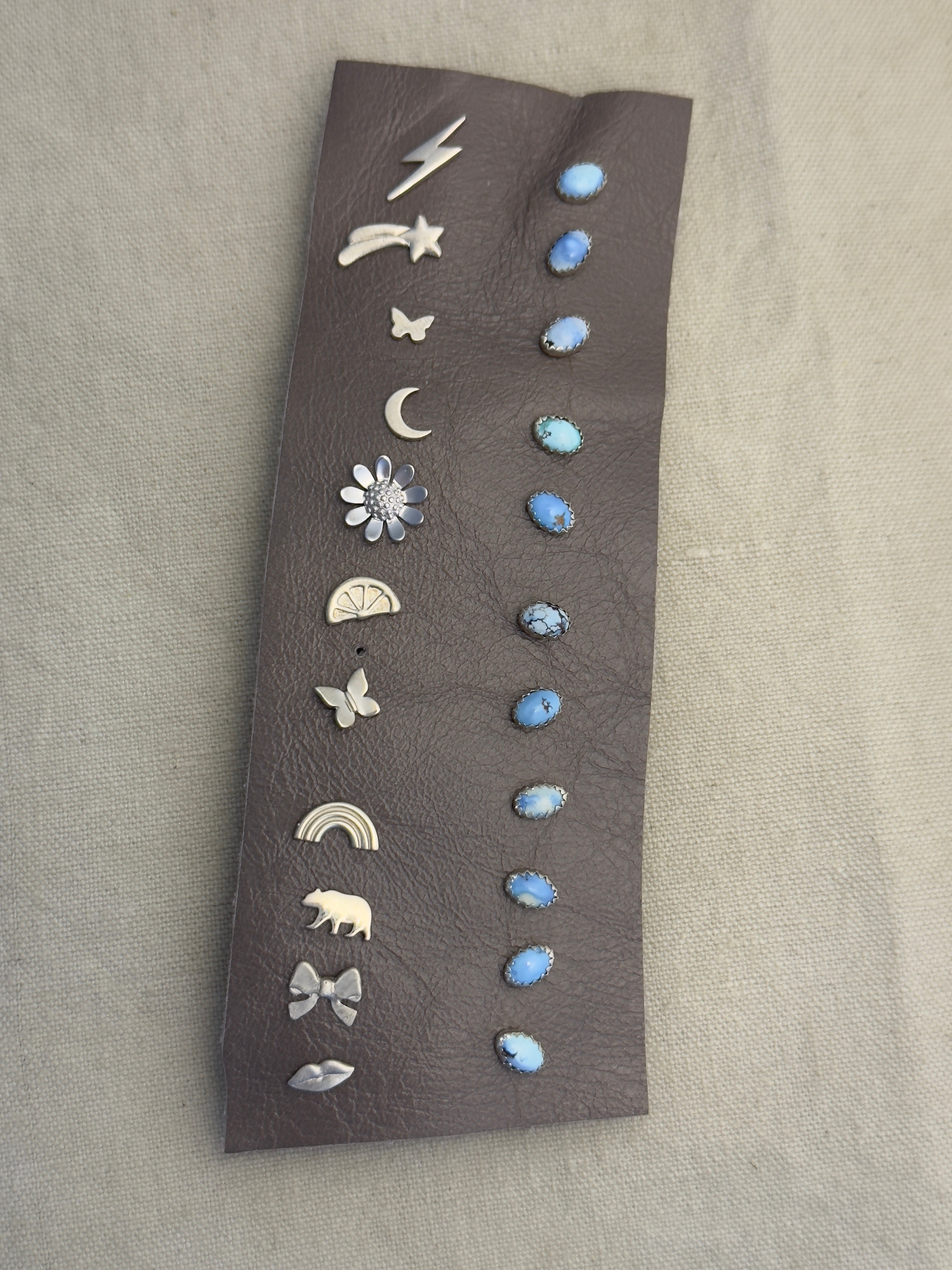 turquoise and sterling silver stud earrings