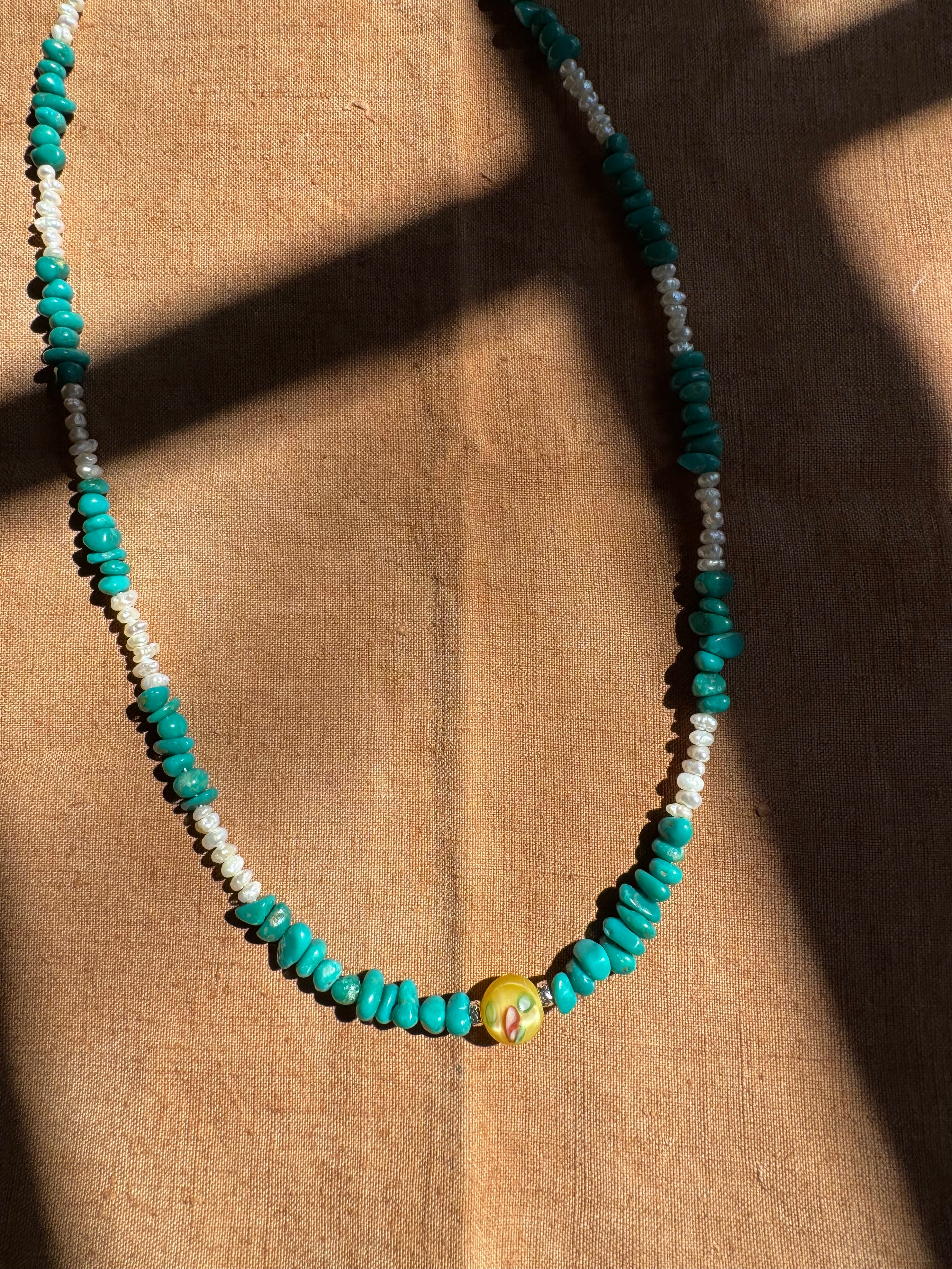 Turquoise & Pearl Necklace