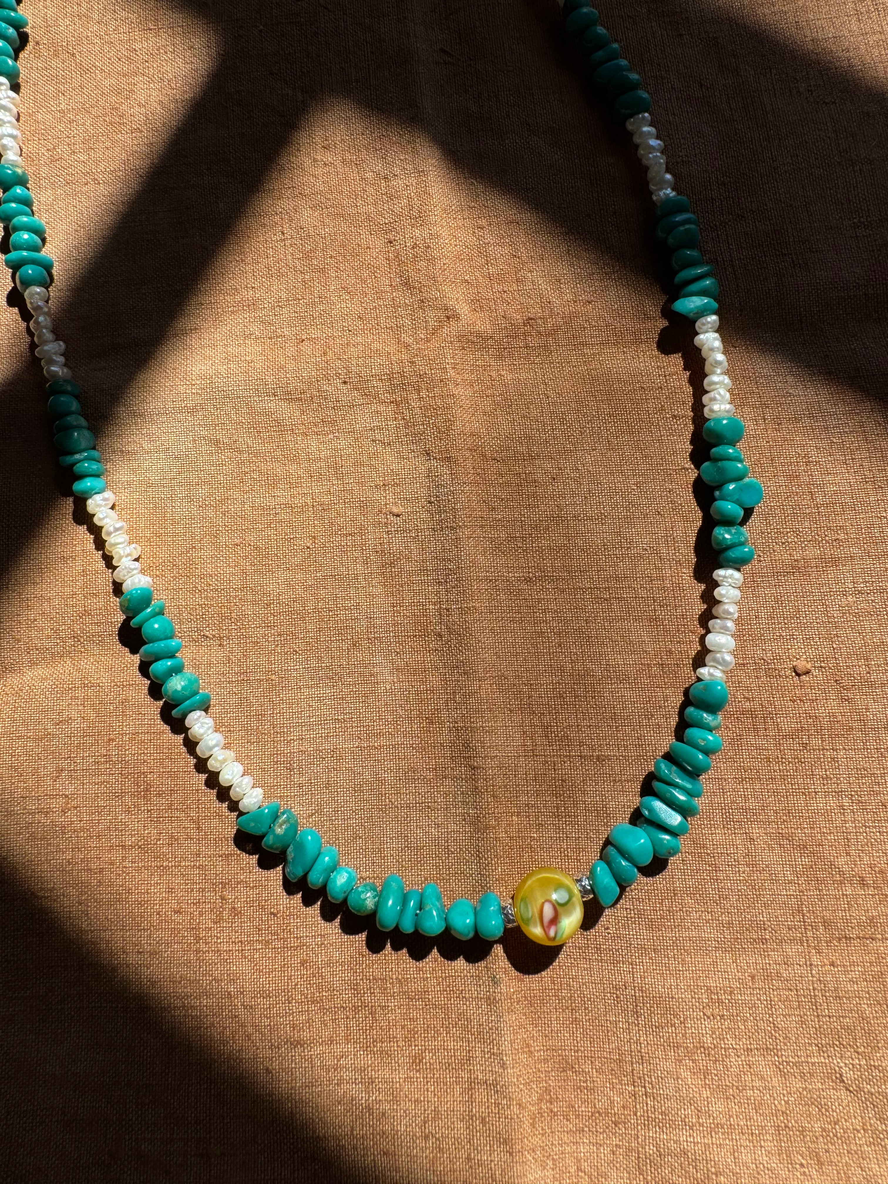 Turquoise & Pearl Necklace