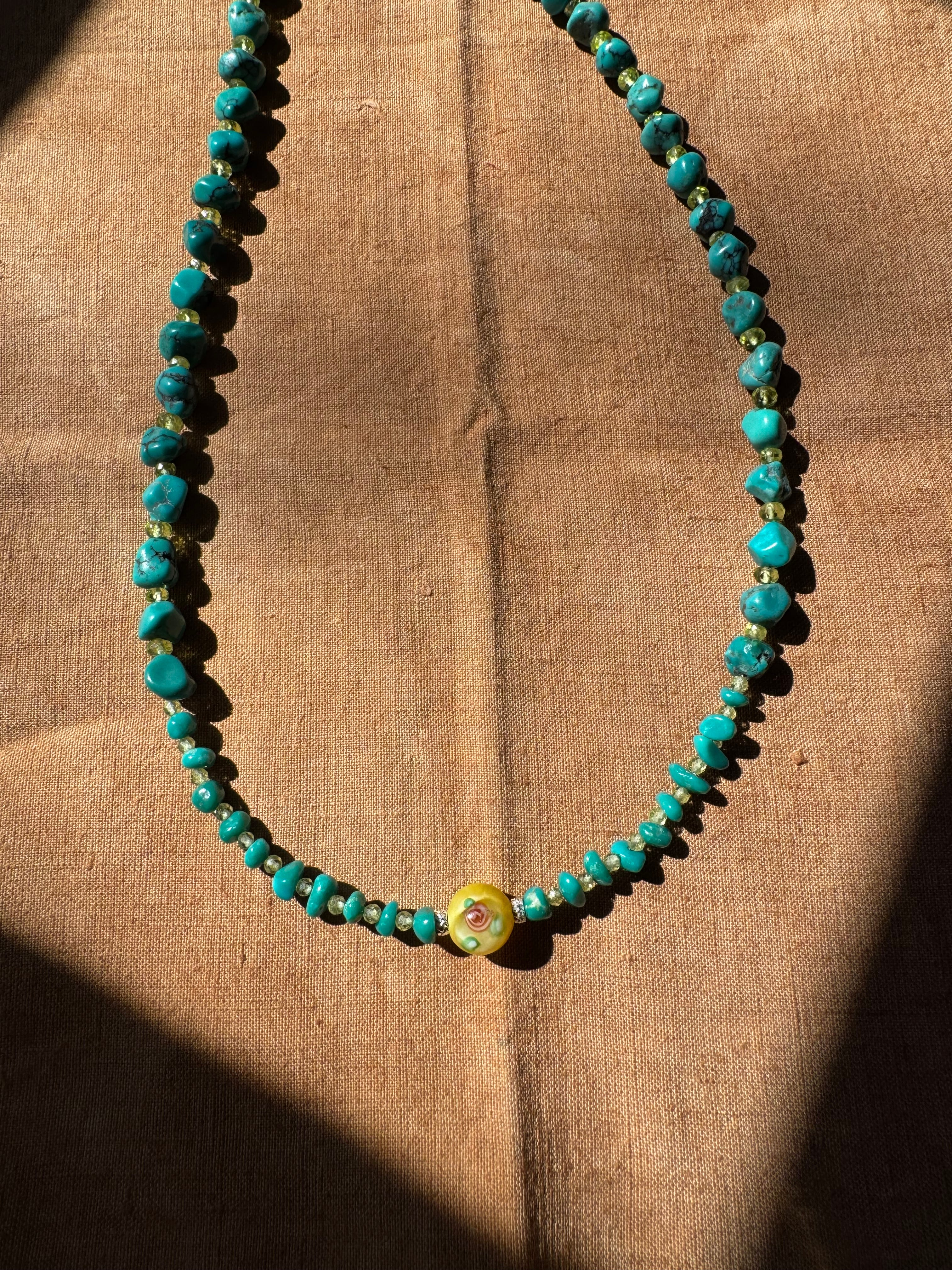 Turquoise & Peridot Necklace